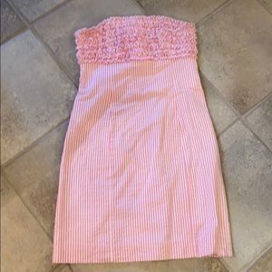 Lilly Pulitzer pink& white seer sucker sundress